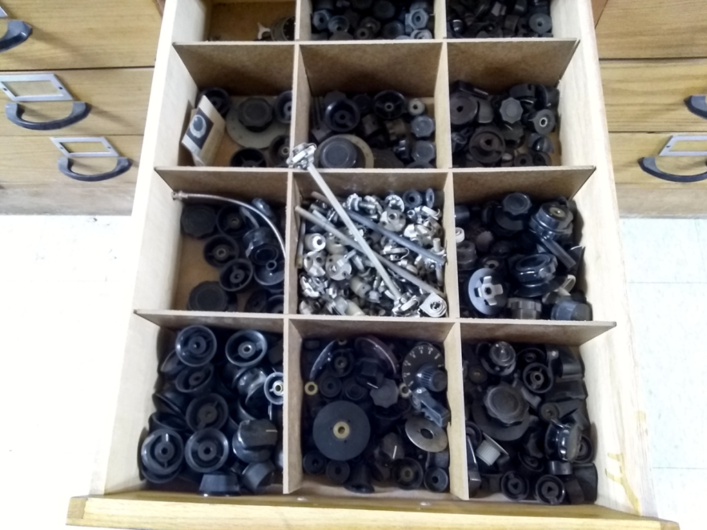 Drawer full of knobs