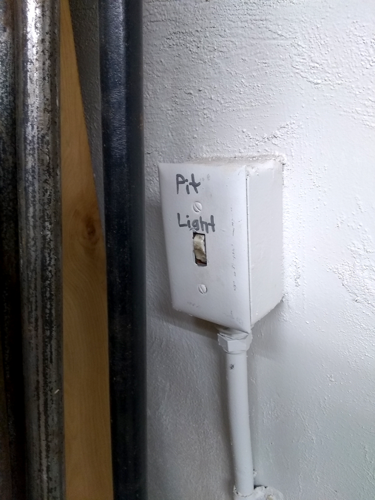 Pit light switch.