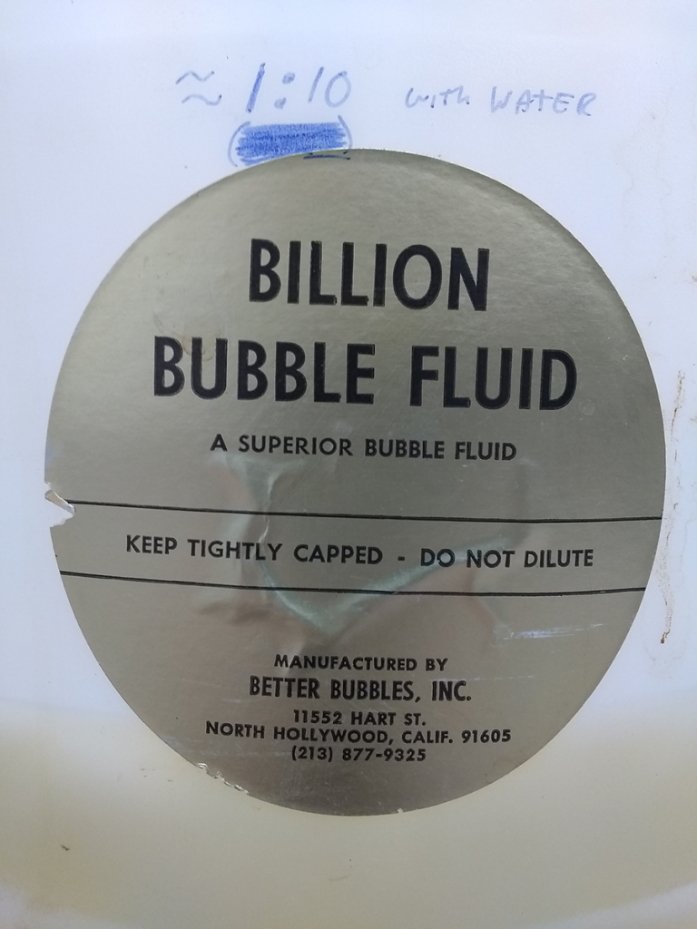 Billion bubble fluid label.