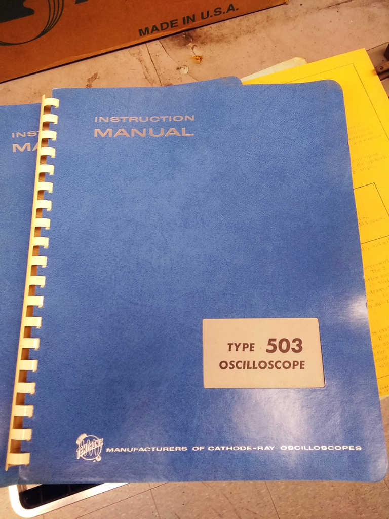 Oscilloscope manual.