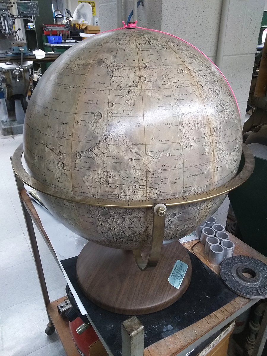 Lunar globe on stand