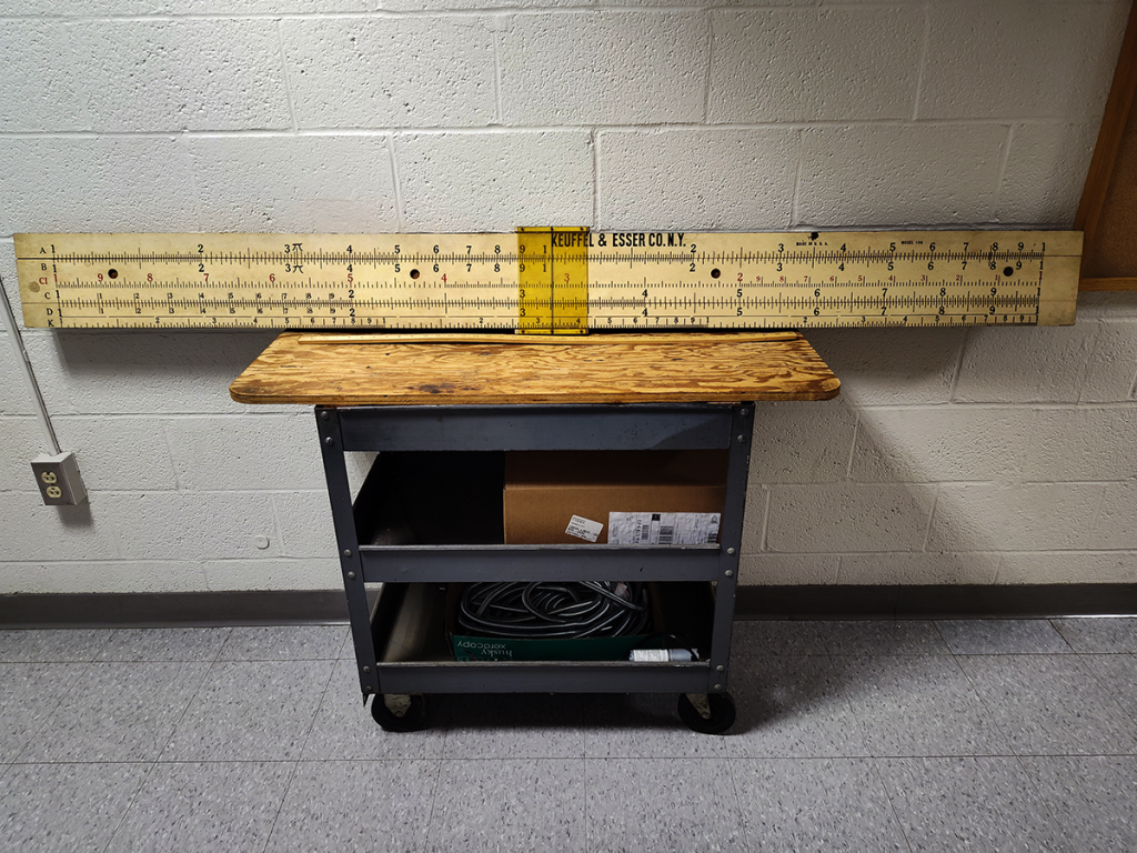 Large demonstration slide rule