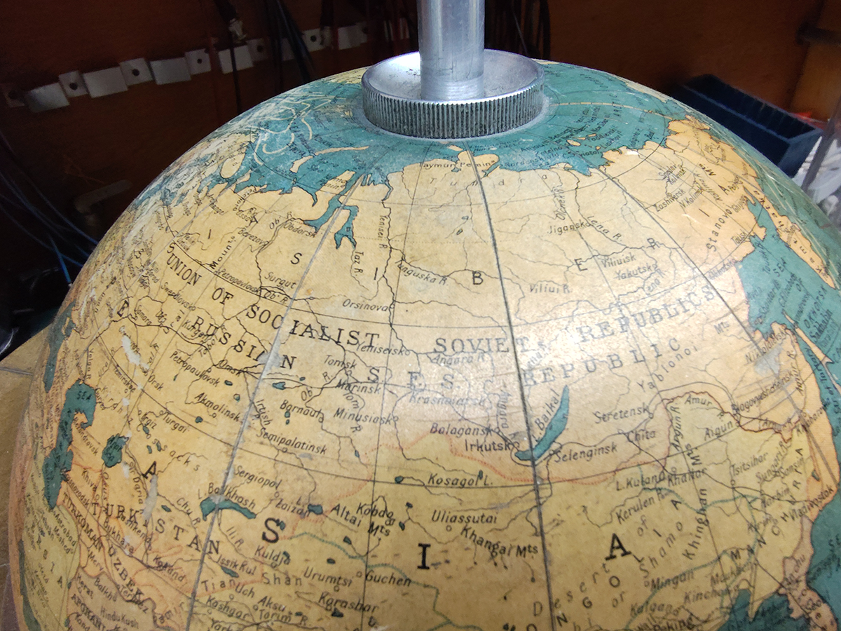 Globe showing the U.S.S.R.