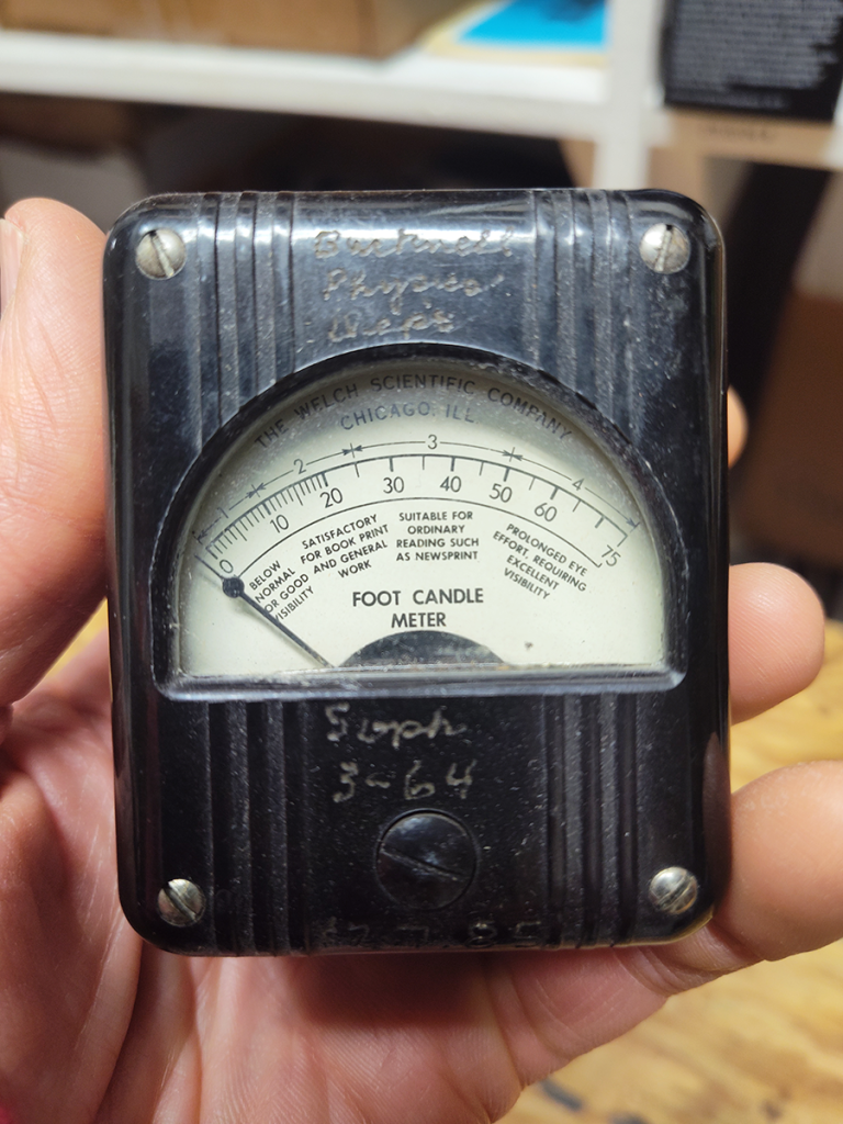 Foot candle meter, circa 1964