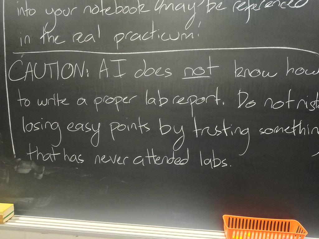 Chalkboard text. Quoted in text body below.